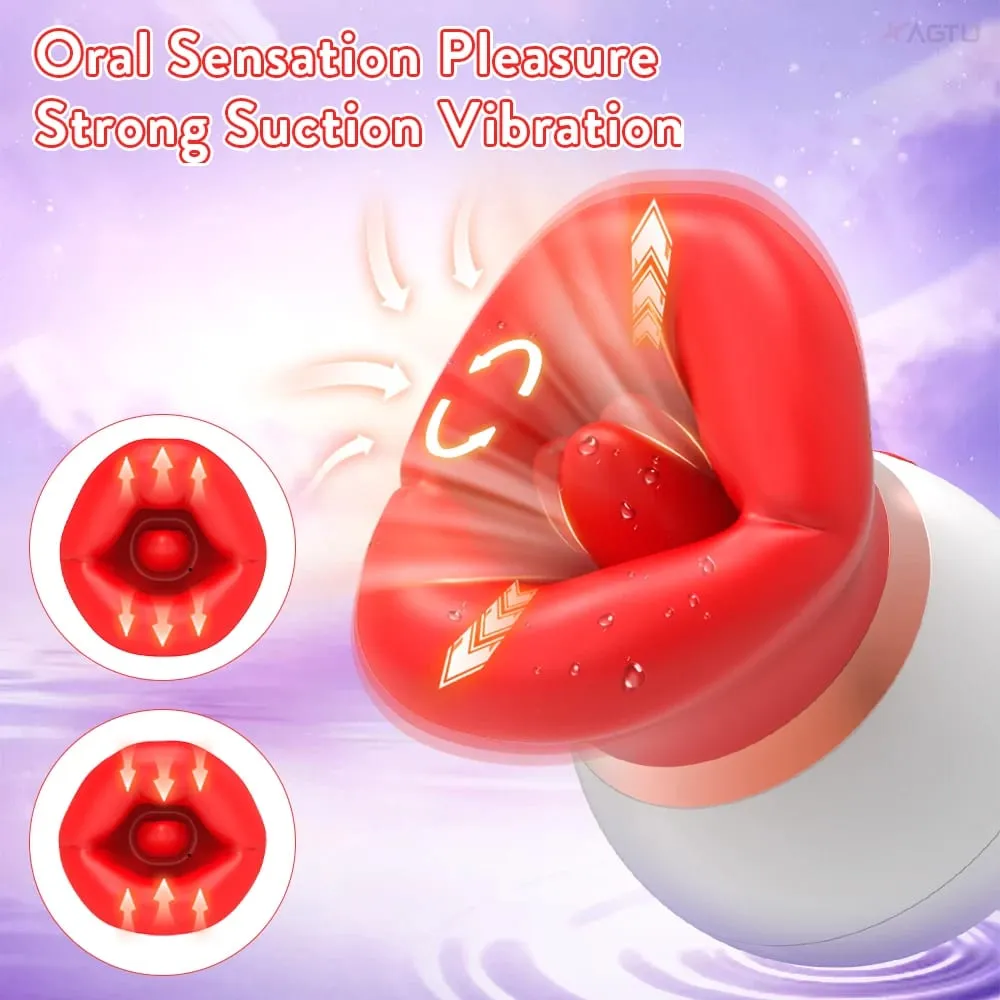Powerful sucking vibrator female tongue licking sex toys sucker female oral nipple stimulator adult electric sex toys.