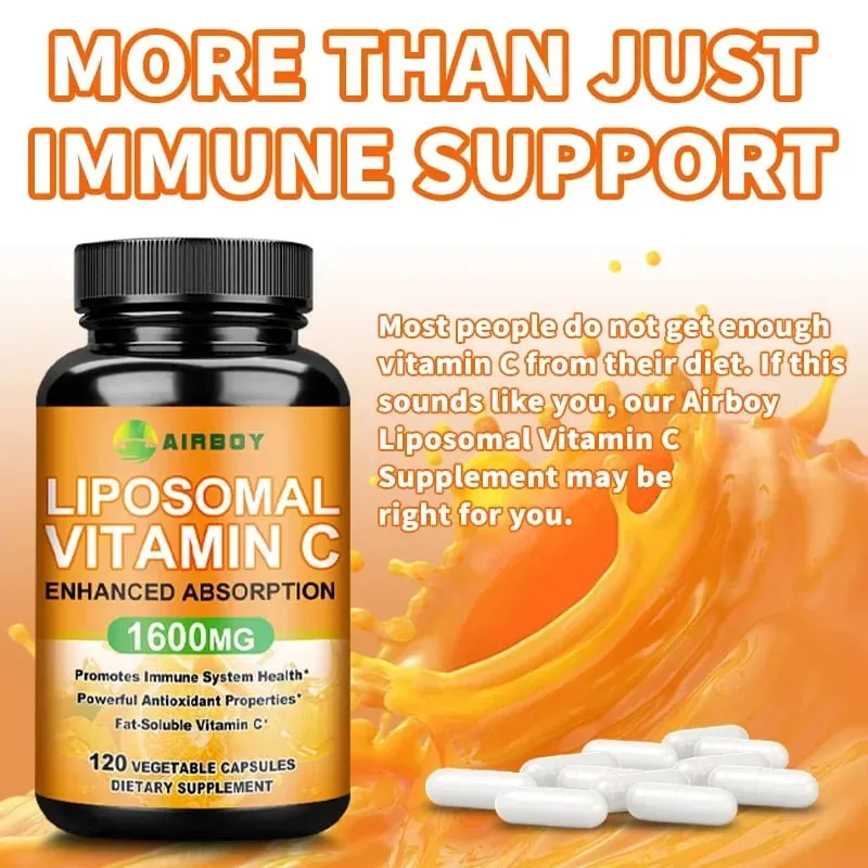 Liposomales Vitamin C 1600 mg – fördert die Kollagenproduktion und unterstützt das Immunsystem. Starkes Antioxidans
