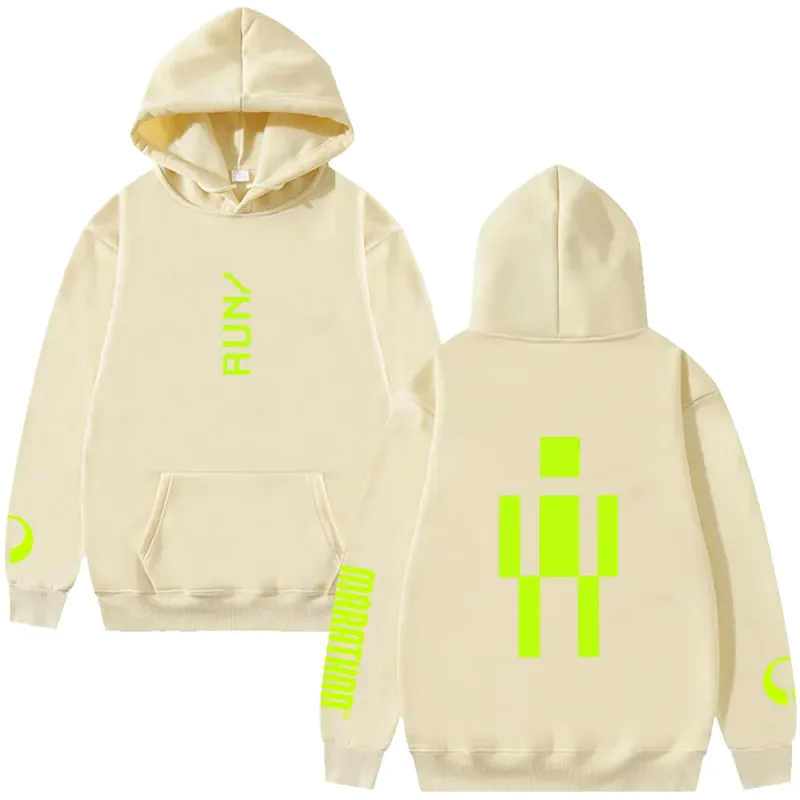 Marathon RUNNER Hoodie Marathon Game Trendy Graphic Clothing Women Men Long Sleeve High Street Sweatshirts Casual Loose Pullover