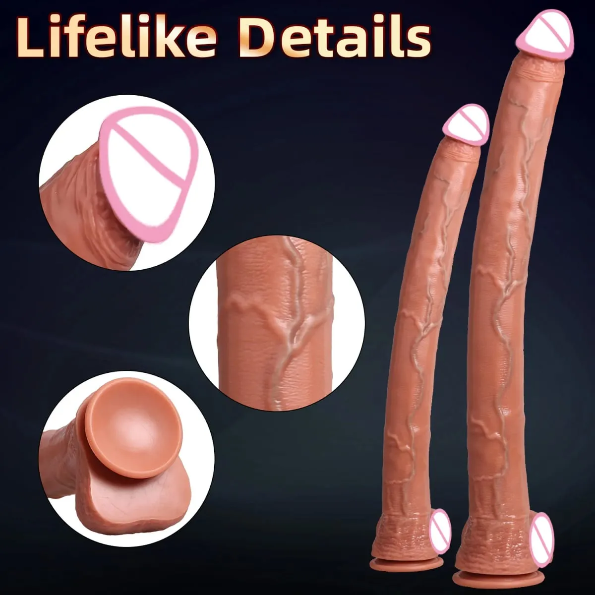 Super Long Artificial Penis Realistic Dildo Man Genitals Penetration Anal Sex Toy Female Vaginal Masturbation Suction Cup Dick