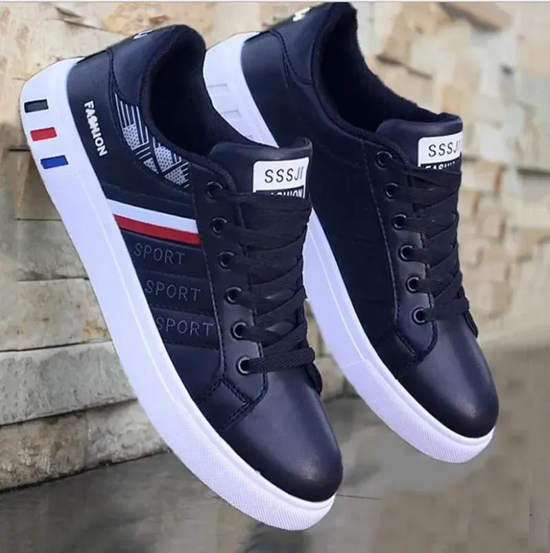 Moda tênis masculino vulcanizar sapatos grossos planos confortáveis ​​primavera outono plataforma sapatos masculinos esportes casuais sapatos brancos 2025