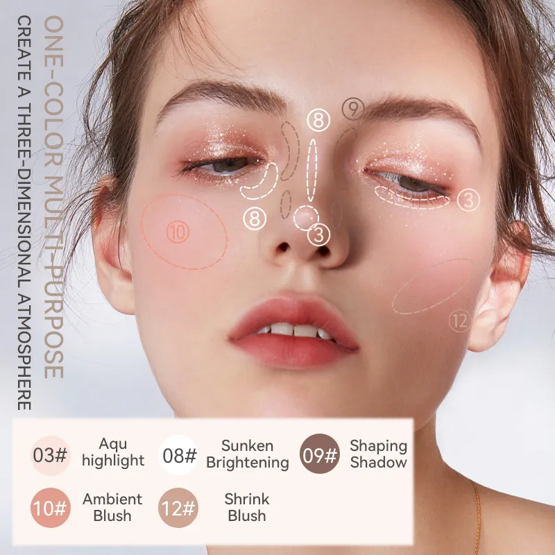 Clear Focus Monochrome Eye Shadow with Mirror Monochrome Eye Shadow Is Suitable for Local Brightening of Eye Makeup