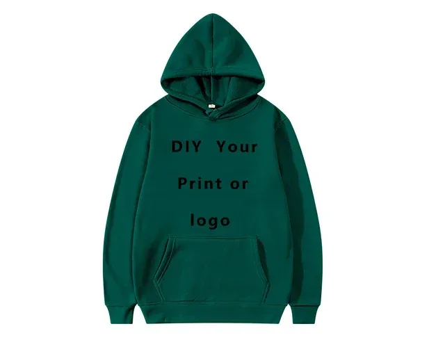 Hoodie DIY Teks Cetak Kustom Kasual Pria Wanita 2024 Logo Kustom Hoody Pribadi Hoodie Kustom Kaus Logo Teks