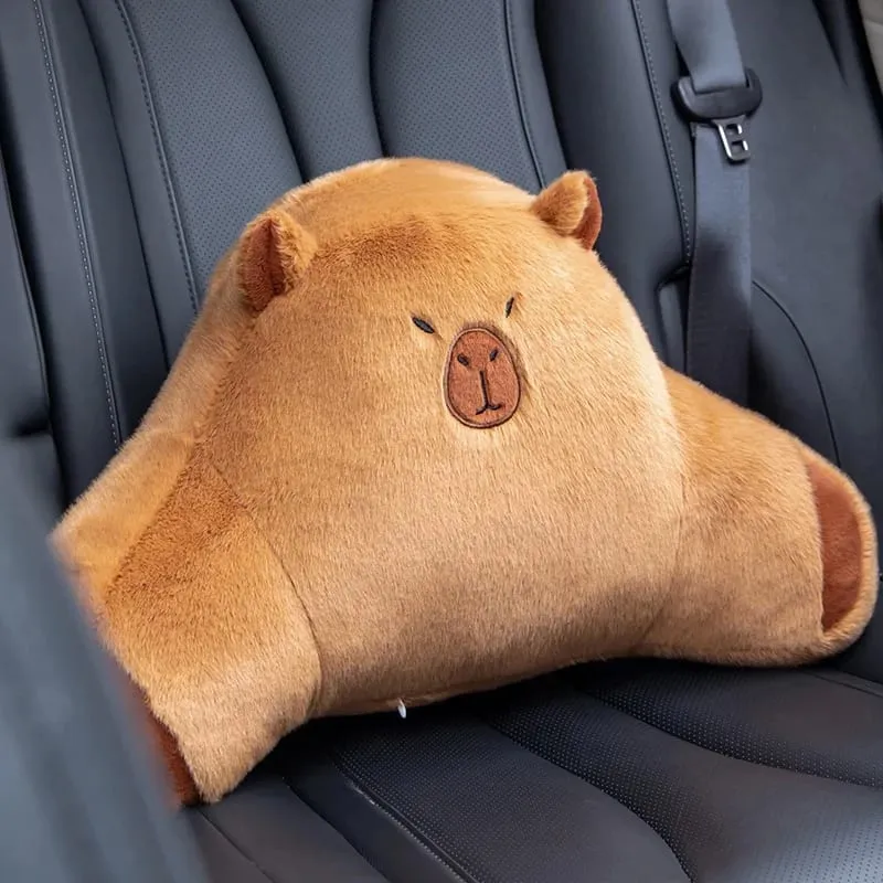 50cm Cute Capybara Cushion Comfortable Car Lumbar Support Pillow Lumbar Backrest Cushion Suitable For Home And Office Use