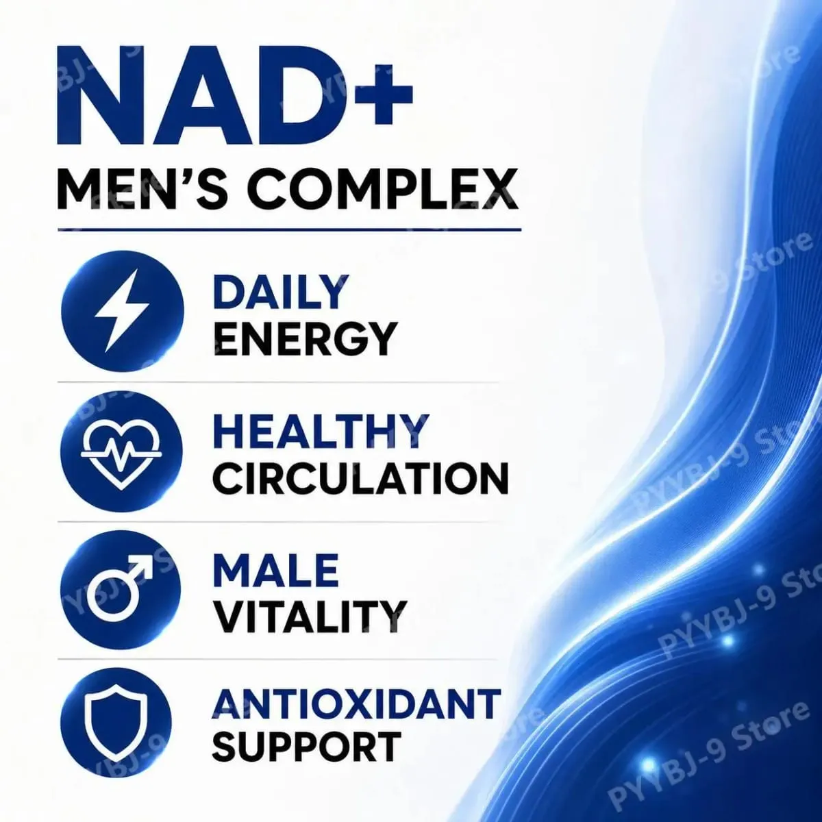 Docteat NAD+ Men's Complex Capsules for Daily Energy Metabolism and Circulatory Support Male Vitality Balance 60 Capsules