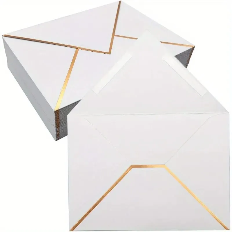 100 Pcs Western Style Envelopes Invitation Envelopes for Birthday Greeting Cards Postcards Letter Paper Party Invite Stationery Supplies