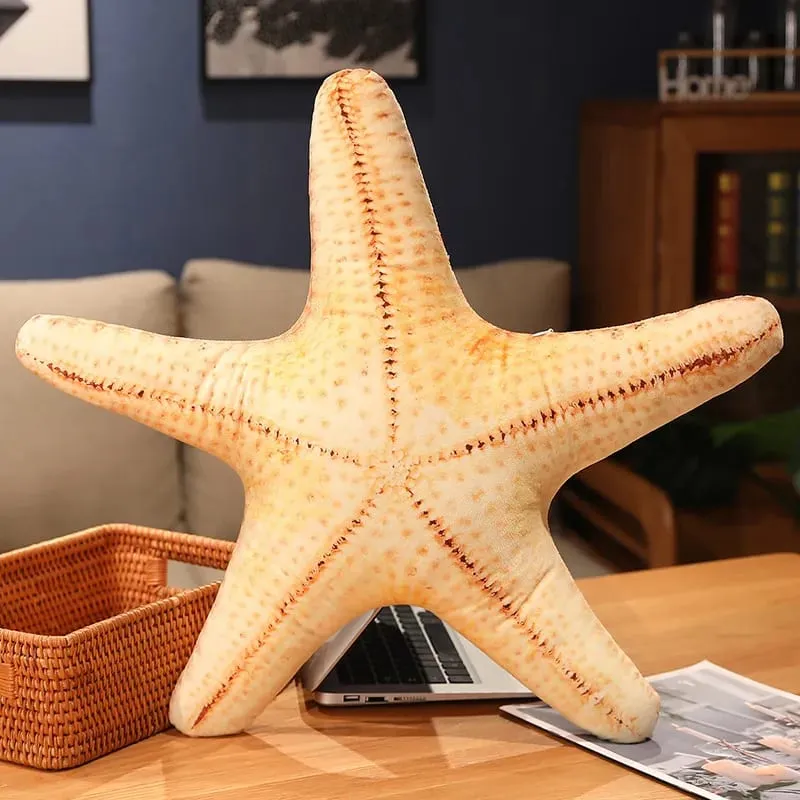 50x40cm Simulated Shell Pillow Conch And Starfish Stuffed Plush Toys Home Bedroom Sofa Cushion For Lumbar Support
