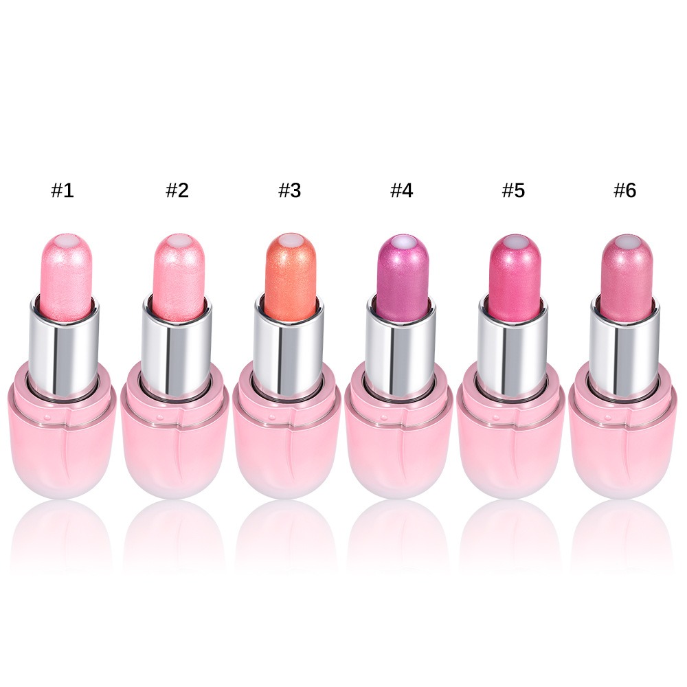6 Colors Pearlescent Mirror Jelly Lipstick Waterproof Long Lasting Matte Velvet Shiny Sandwich Lip Stick Balm Makeup Cosmetics