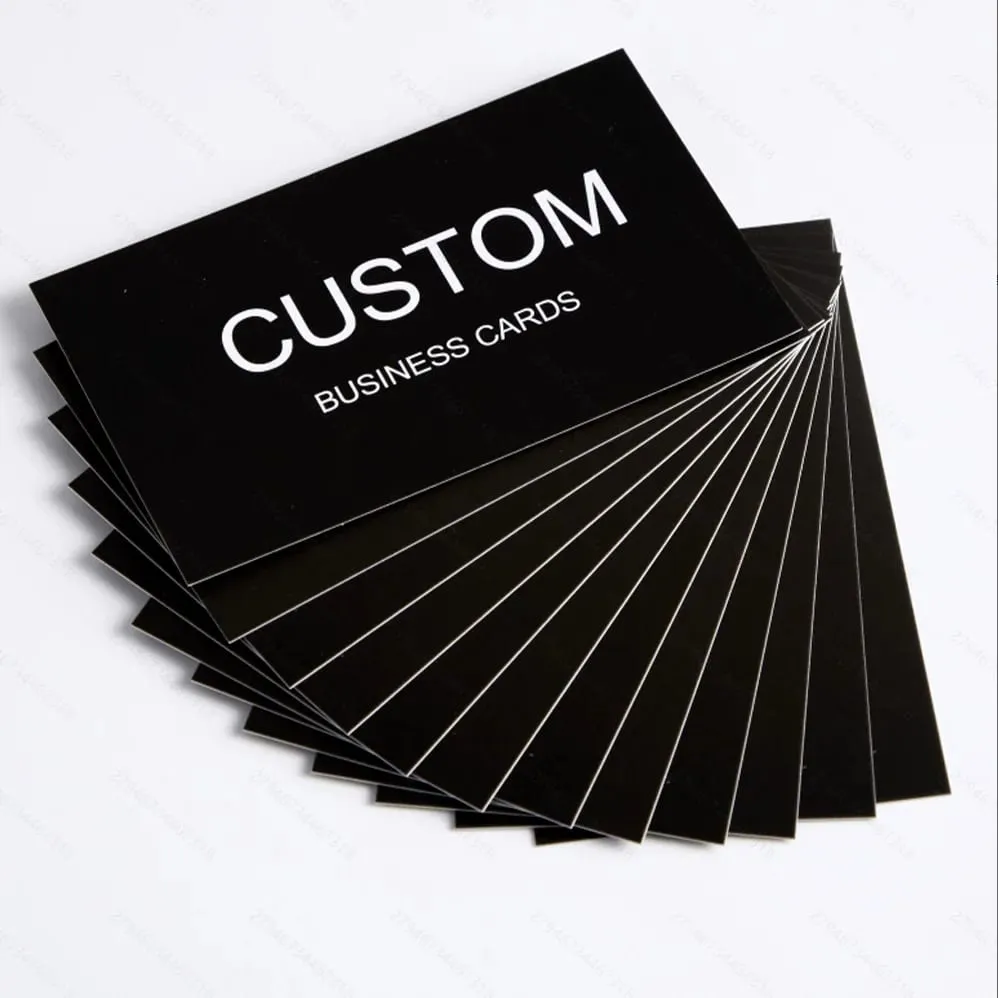 200/500/1000pcs Customizable Cards Personalized Business Cards with Acrylic Storage Box Matte Film Thank You Invitations