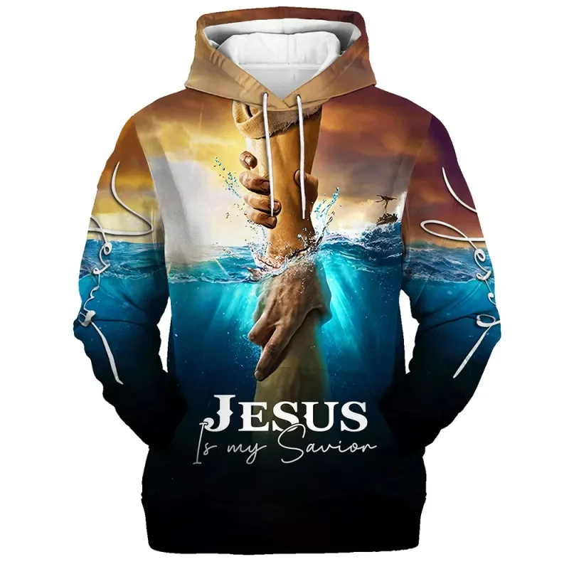 2025 Spring And Autumn God Jesus Graphic Pullovers Animal Lion 3d Printed Hooded Hoodies Sports Casual Daily Unisex Sweatshirts