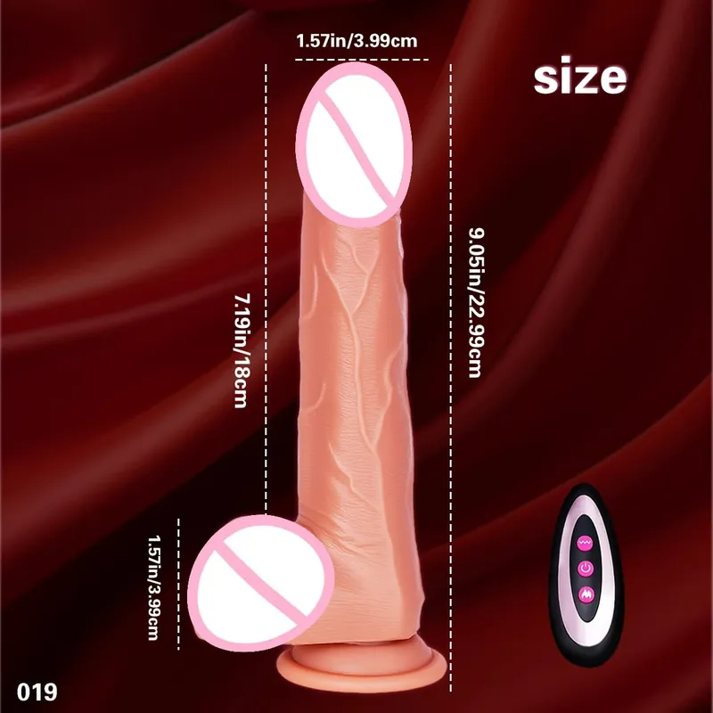 Dildo 1pc Adult Sex Toy Stimulates G-Spot Anal 22cm Thrust Dildo Vibrator 10 Vibration Mode and Suction Cup Suitable for Couples