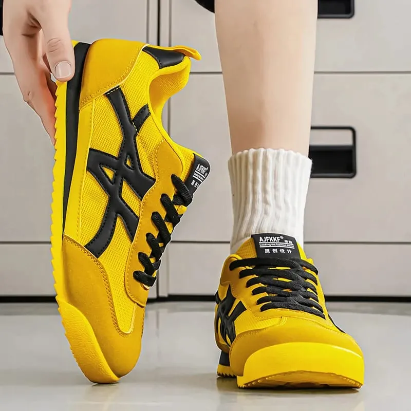 Casual Sneakers Men Shoes Anti-slip Low-top Outdoor Sports Shoes Men Lace-up Comfortable Soft Breathable Lightweight Shoes Men