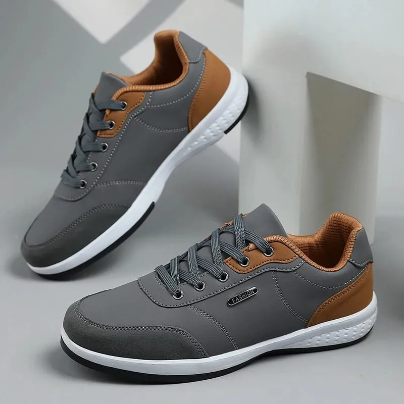 Novo tênis de corrida masculino de couro à prova dwaterproof água atlético homem resistente ao desgaste sapatos esportivos confortáveis ​​sapatos masculinos