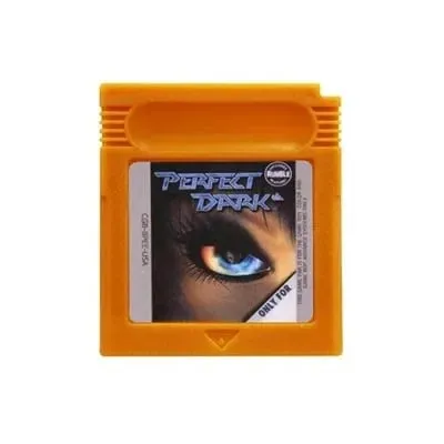 เขียนใหม่ได้ USA รุ่น GBC เกม Perfect Dark 9 สีเปลือกหอยพร้อมแบตเตอรี่คอนโซลวิดีโอเกมการ์ด