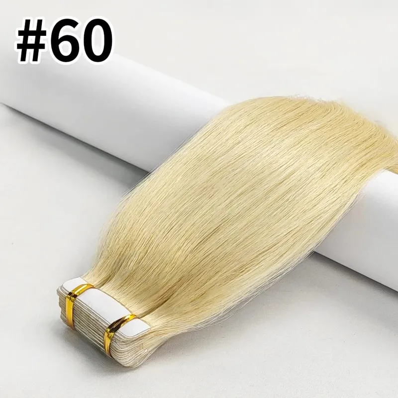 Highlight 4/27 Straight Tape In Human Hair Extensions 100% Human Hair