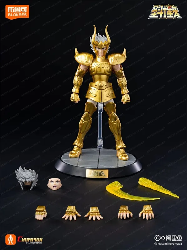 In Stock BLOKEES Saint Seiya CLASSIC CLASS Gold Saint Virgo Shaka Pisces Aphrodite Andromeda Cygnus EX Gold Assembled Model Toys