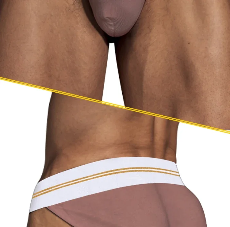 Mga Brief Panlalaking Seamless Hip Design Mens Underwaer Super Large Wide 5cm Elastic Band Independent Codpiece Boy Short Pants