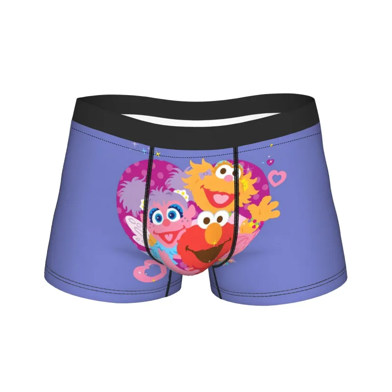 S-Sesames Streets Tango Elmo & Grover Underwear Men Shorts Briefs Funny Boxershorts Quality Customs Oversize Panties