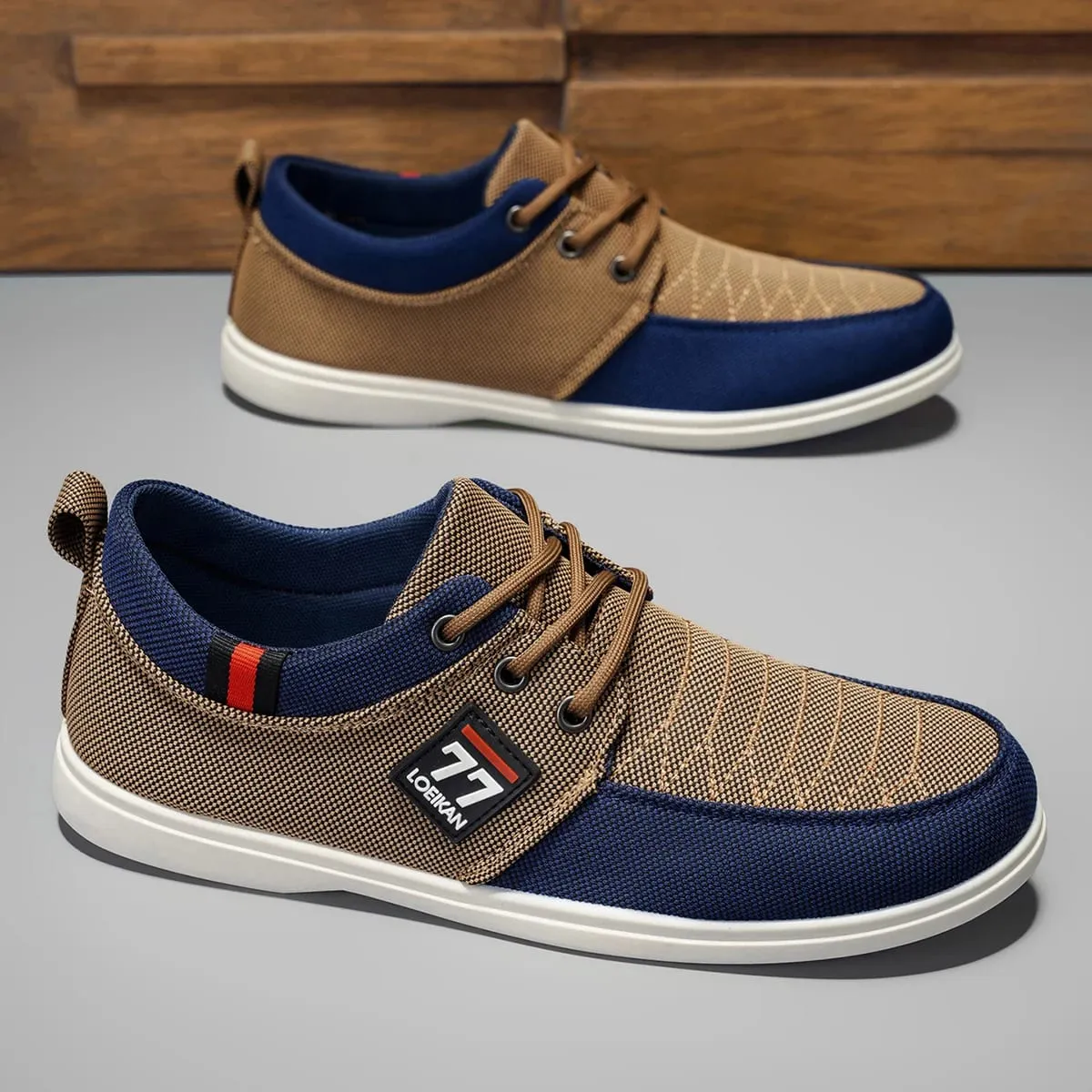 2025 nuevos zapatos de moda para hombres zapatos deportivos casuales cómodos y versátiles de punto — image 1