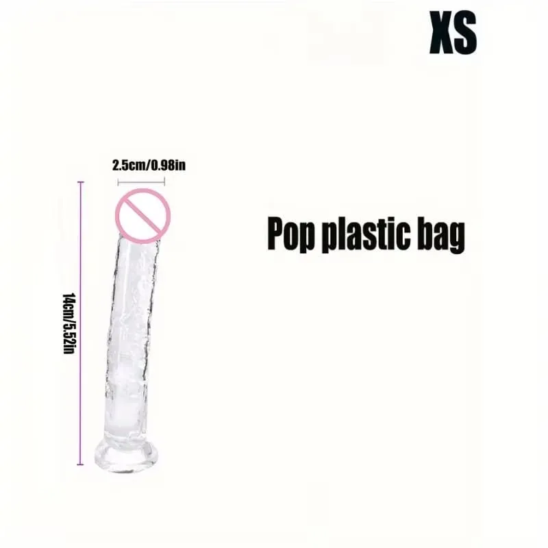 6 Sizes Realistic Dildos Adult Sex Toys For Man Women 18 Metal Anal Plug Clear Penis Butt Plug Anus Masturbation Stimulator Dick