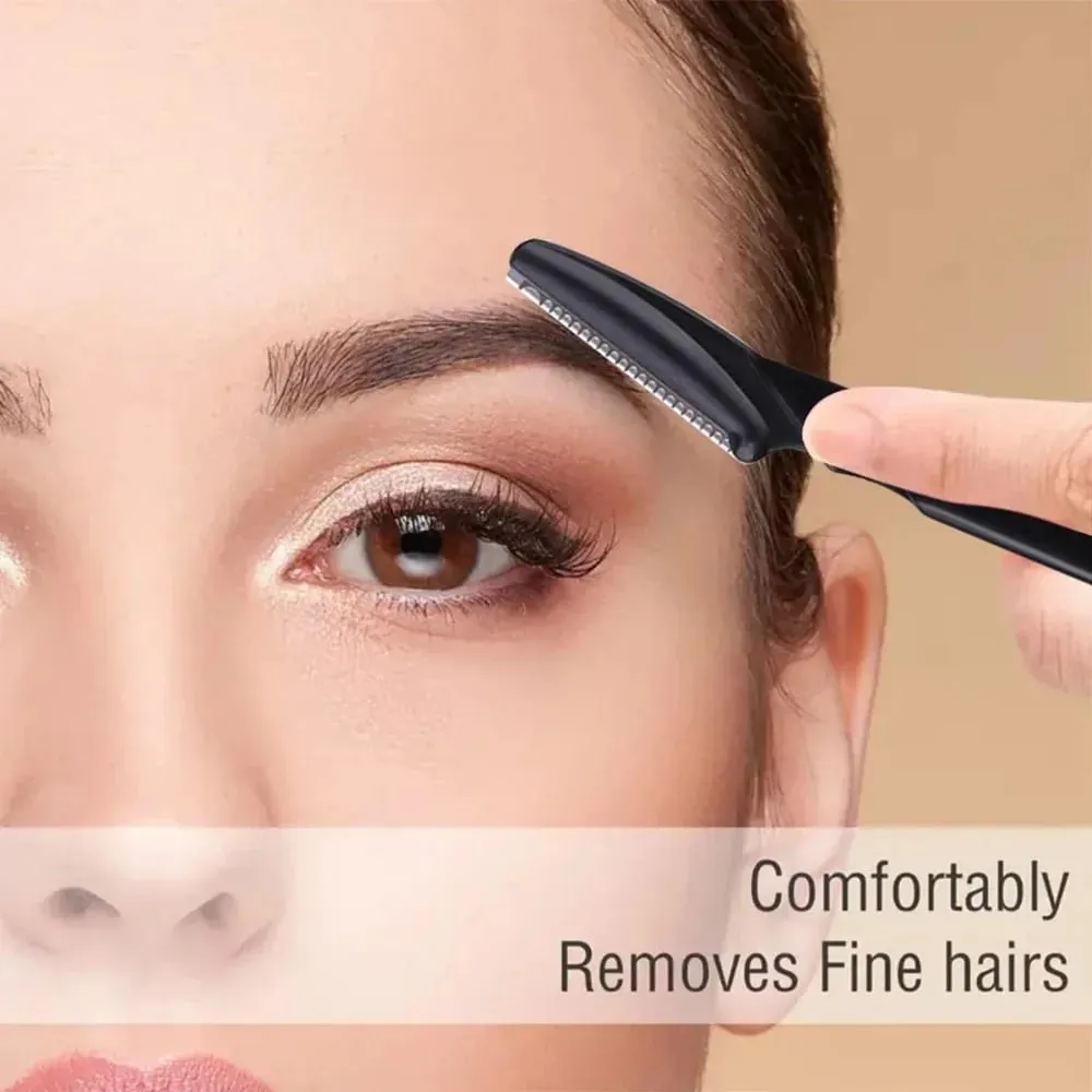Eyebrow Trimmer 40PCS Brown Eyebrow Razor Safe Face Body Hair Removal Shaver Blades Babae Eyebrow Shaping Knife Razor