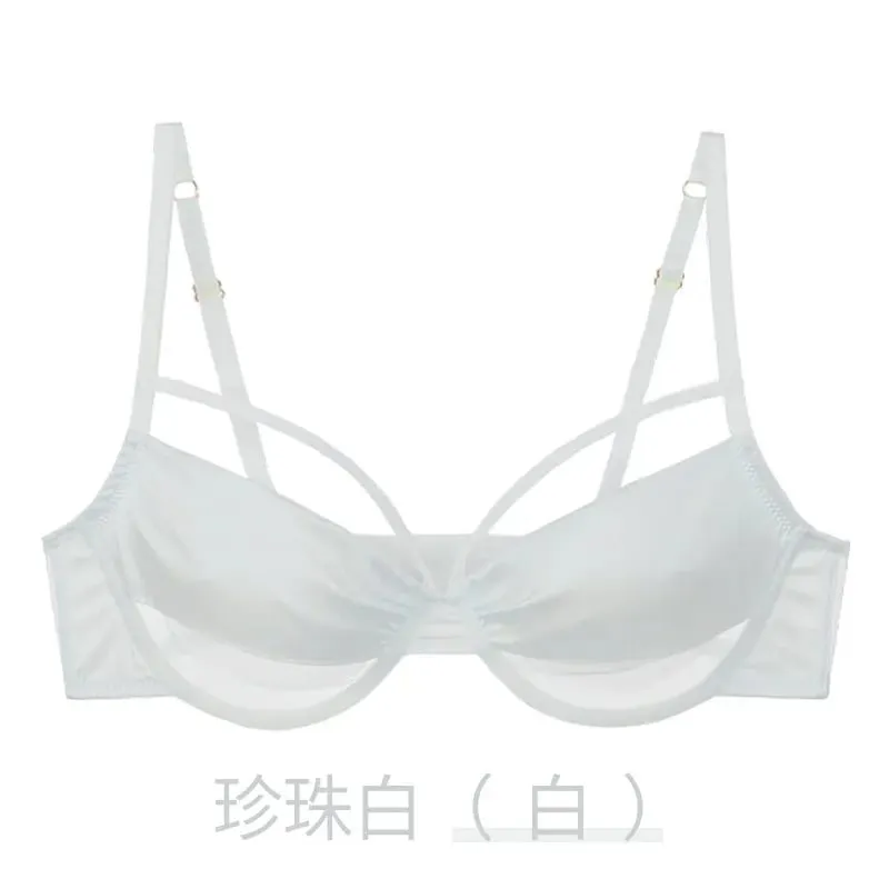 Set Pakaian Dalam Pelangsingan Cawan Nipis Baharu Wanita Lembut Underwire Tekan Ke Atas Kesan Meminimumkan Mengumpul Bonjolan Sebelah Anti Kendur Lembut — image 12
