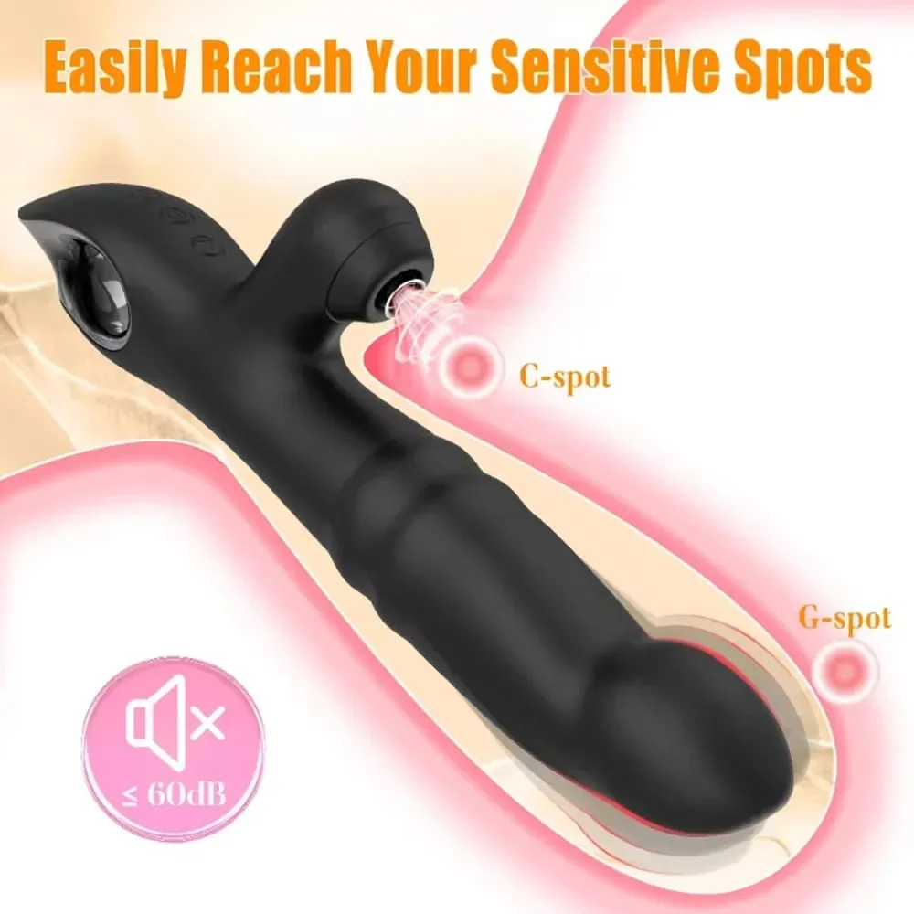 Female Clitoris Sucker Rabbit Vibrator Vibrating Sucking Swing Vagina G Spot Vibrator Masturbator Dildo Massager Adult Sex Toys