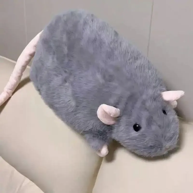 1Pcs Realistic Fancy Rat Plush Toy Stuffed Animal Doll Cute Funny Soft Pillow for Girls Birthday Gift 35/50/90cm Mouse Toy