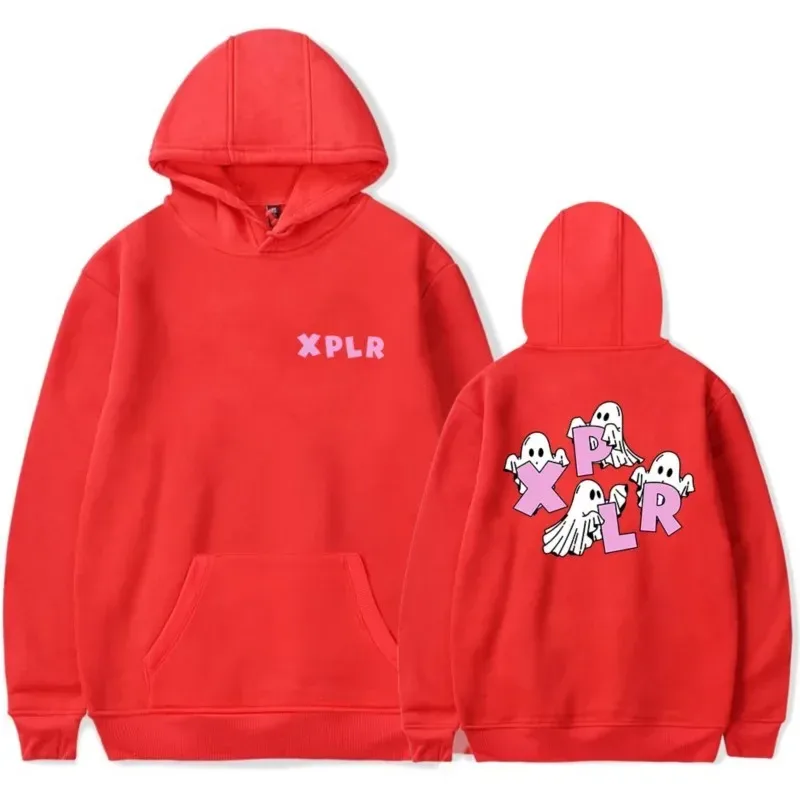 Xplr - Moletons de manga comprida com capuz masculinos e femininos unissex streetwear estilo hip-hop estampa fantasma Sam's e Colby Merch