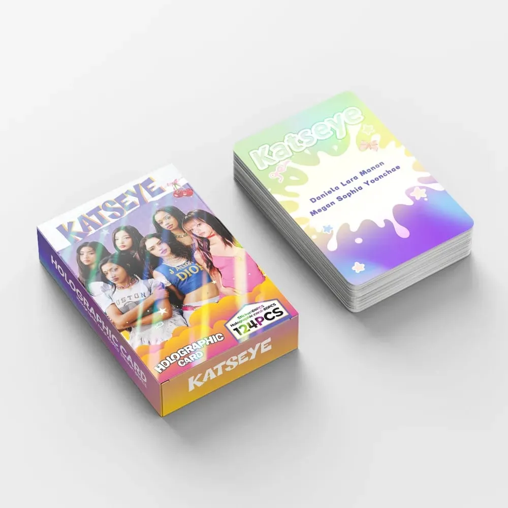124pcs KATSEYE New Album Photocards Stickers Kpop Merch Lomo Cards Set Fans Collection Cards Gifts
