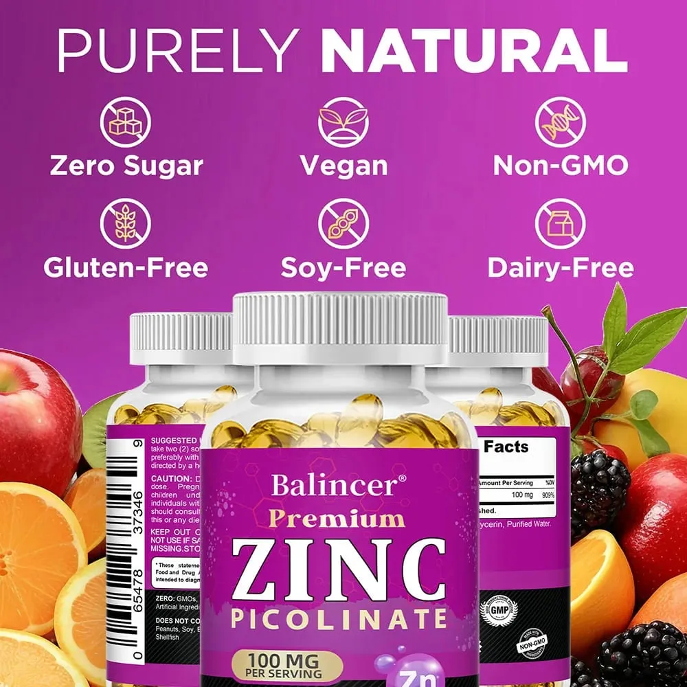 Picolinato de zinc 100 mg: la absorción superior de zinc aumenta el apoyo inmunológico, el sueño y la energía respaldan la salud respiratoria