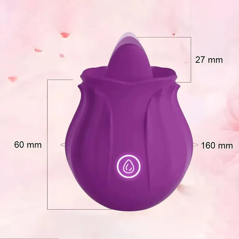 Roseformad vibrator Kroppssäker sexleksak i silikon för kvinnor Vattentät Uppladdningsbar Multi-Speed ​​Vibrationer Diskret vuxenpresent