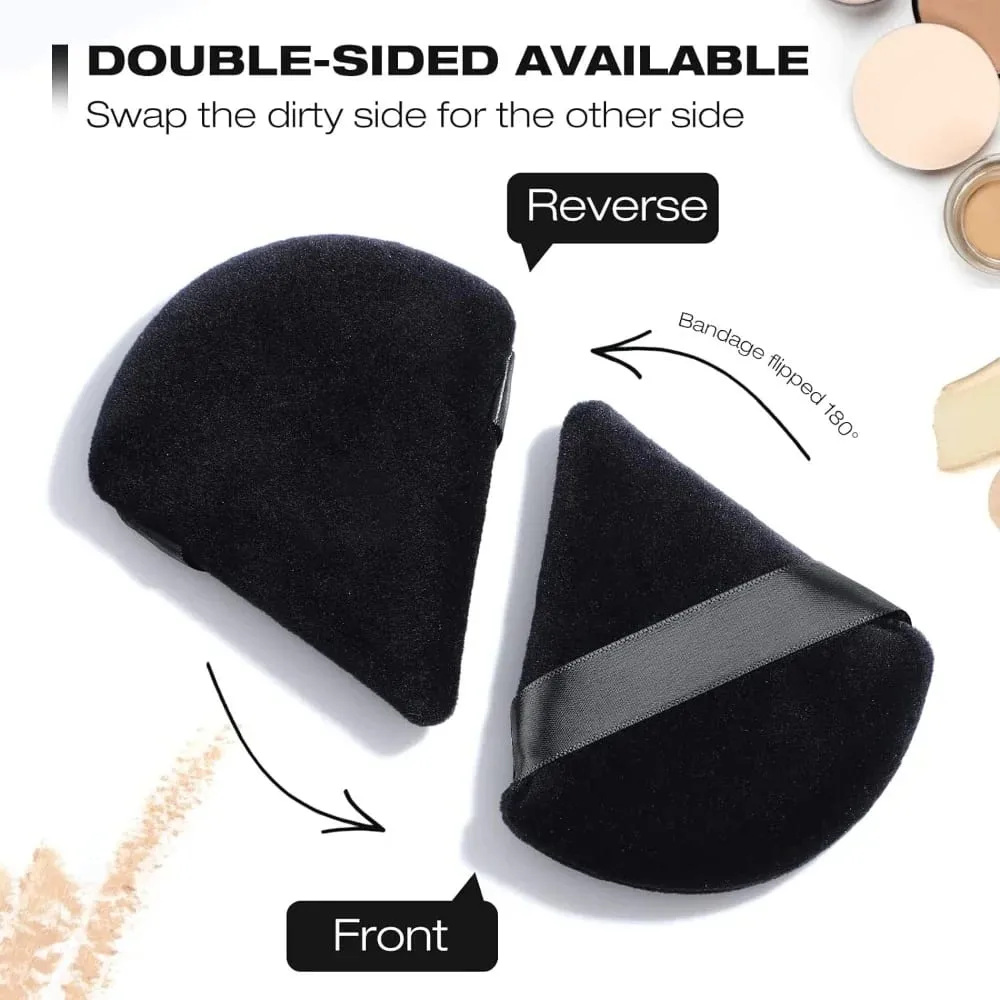 Black Triangle Powder Puff Facial Makeup Sponge Soft Velvet Cosmetics Puff Mixer Beauty Foundation Make-Up Sponge Makeup Access