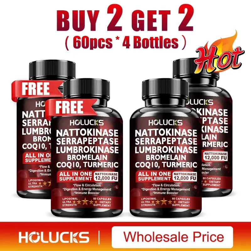 Nattokinase Supplement Supports Blood Flow Heart Health & Healthy Circulation Digestive Aid Boosts Cellular Energy