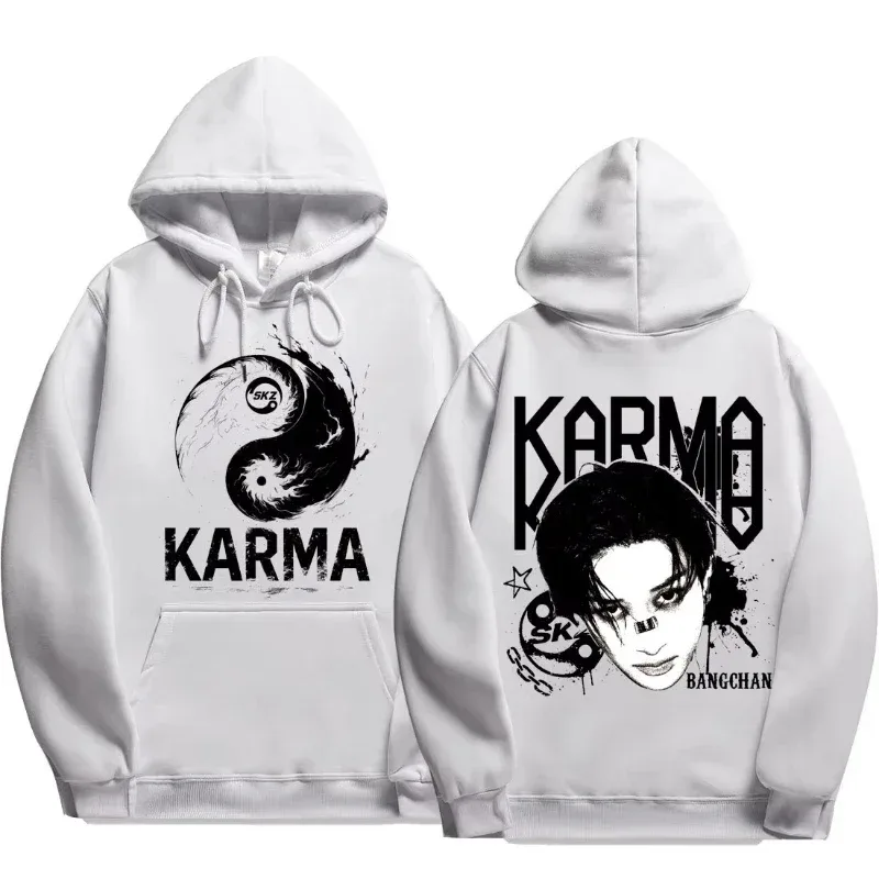 KPOP's fourth album KARMA printed men's hoodie FELIX HAN BANGCHAN CHANGBIN HYUNJIN LEE fashion hoodie