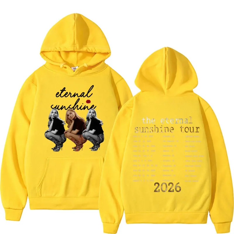 Ariana Grande Eternal Sunshine Tour 2026 Double Sided Print Hoodies Men Women High Quality Fashion Aesthetics Sweatshirts Hoodie