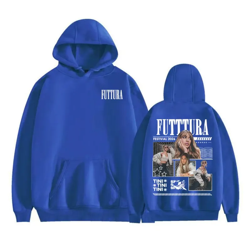Tini Stoessel Futtura Album 2026 Merch Hoodies Men Women Clothing Vintage Aesthetic Sweatshirt Cozy Fleece Long Sleeve Pullovers