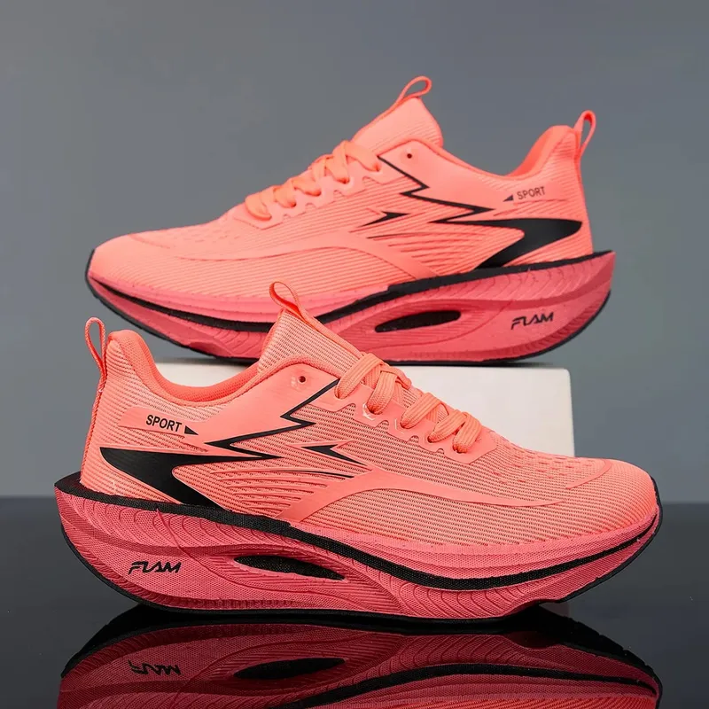 Men Running Shoes Casual Sports Marathon Breathable Lightweight Women's Comfortable Athletic Nonskid Walking Sneakers Outdoors
