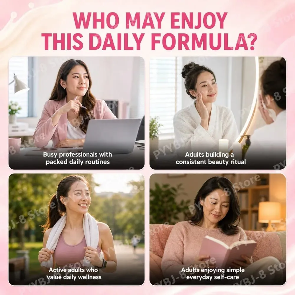 Strawberry Collagen Glutathione Drink Mix with Apple Extract for Skin Glow Support 10 Powder Sachets x 20g Net 200g