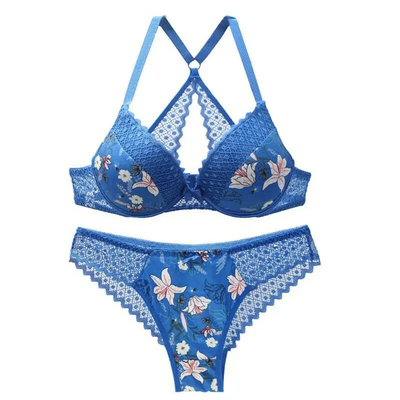 Sujetador acolchado con aros para mujer, ropa interior push-up, bragas, sujetador, lencería, conjuntos de bragas 34 36 38 40 42 44 A B C D E