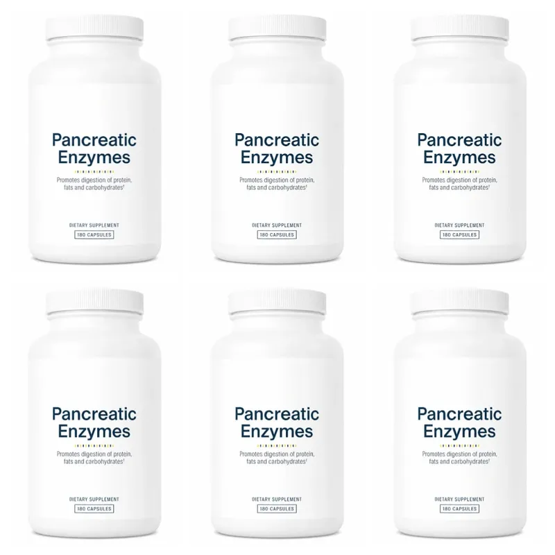 Digestive Enzyme Supplement 180 Capsules Pancreatic Enzyme Blend Protease Amylase Lipase Supports Protein Fat Carb Digestion