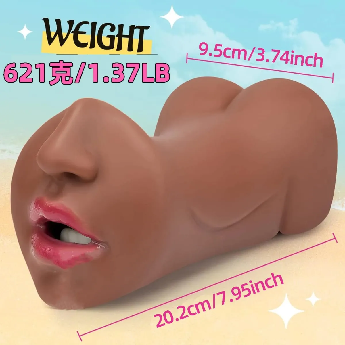 3 IN 1 Artificial Real Pussy Oral Anal Vagin Male Masturbator Deep Throat Blowjob Massager Masturbator Adult Sex Toys for Men