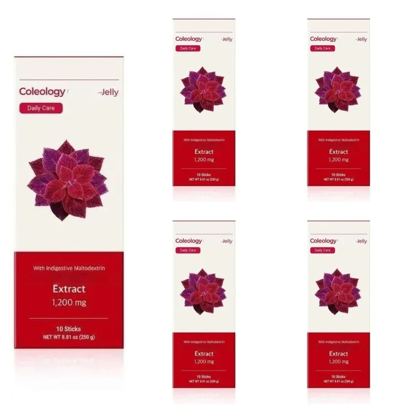 Coleology Cutting Stick Jelly Pomegranate Flavor with Plant Based Formula and Chia Seeds Help Stay Healthy 10packs Supplement