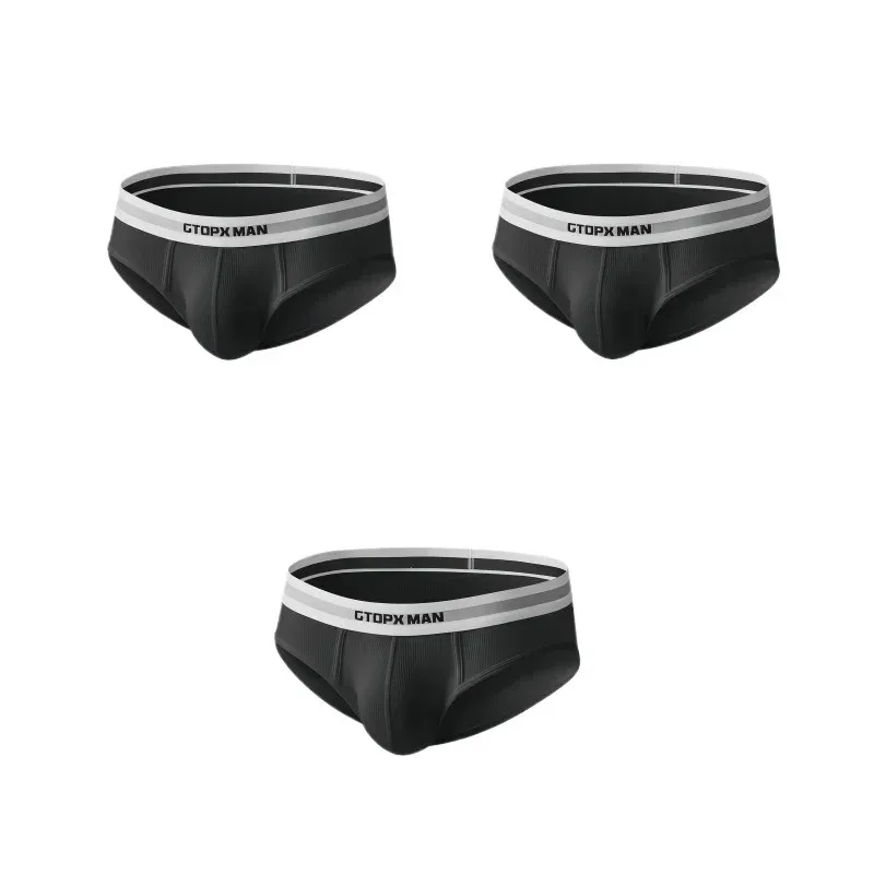 3Pack Summer Single Layer Mens Underwear Low Rise Briefs para sa Mga Lalaki Elastic Comfort Fit Underpanties Ropa Interior Hombre — image 20