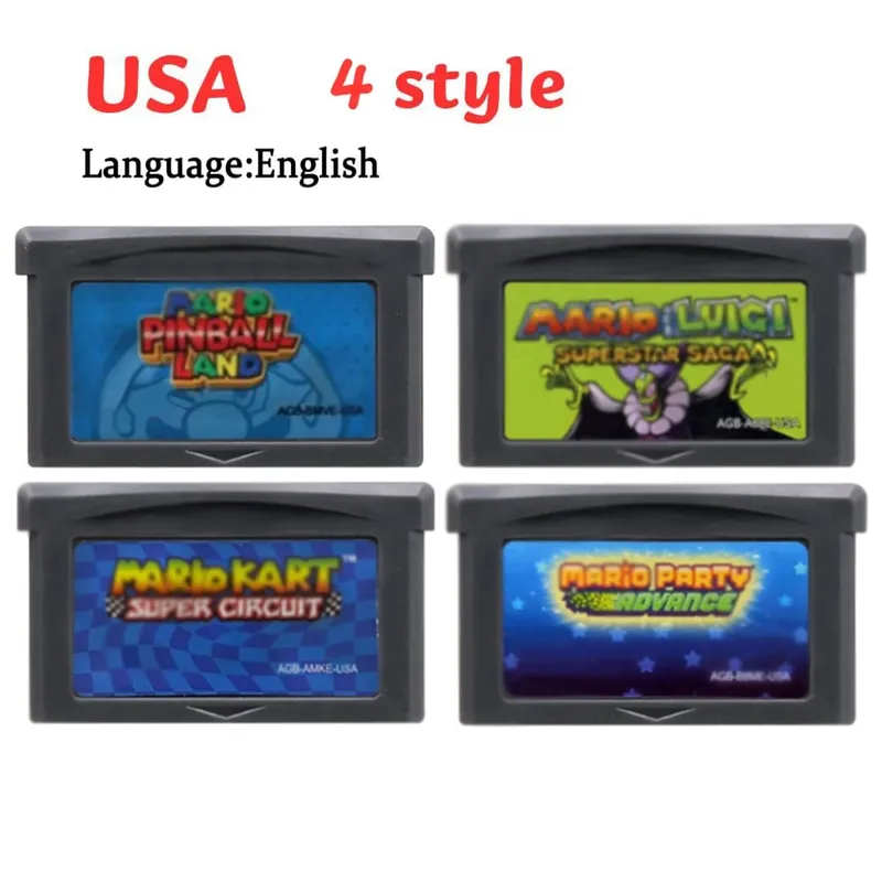 Wari0 32 Bit GBA Game Cartridge Kart Game Card Series EUR USA Version Video Game Card For GBA Portable Game Console