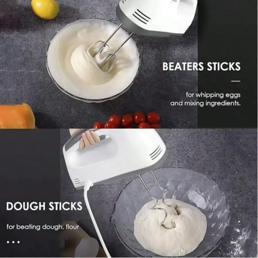 Electric Handheld Egg Beater Stand Mixer Small Automatic Cream Whipping Machine For Home Baking 5 Speed Settings Electric Egg Beater For Home Use Handheld Electric Egg Beater.