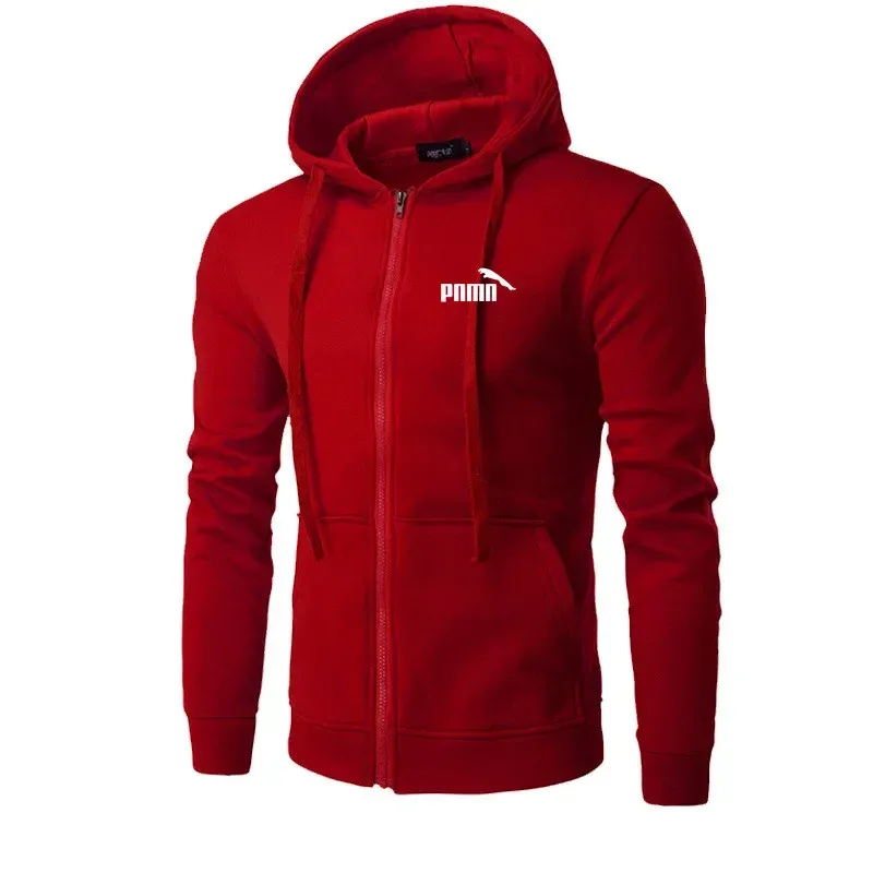 Autumn Men's Sweatshirts Long Sleeve Zipper Hooded Jacket Slim Fit Male Hoodies Sweatshirt Fashion Streetwear Casual Outerwear