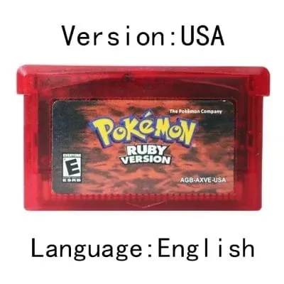 GBA Video Game Cartridge Console Card Pokemon Emerald Ruby FireRed LeafGreen Sapphire Multi-language for GBA/NDS