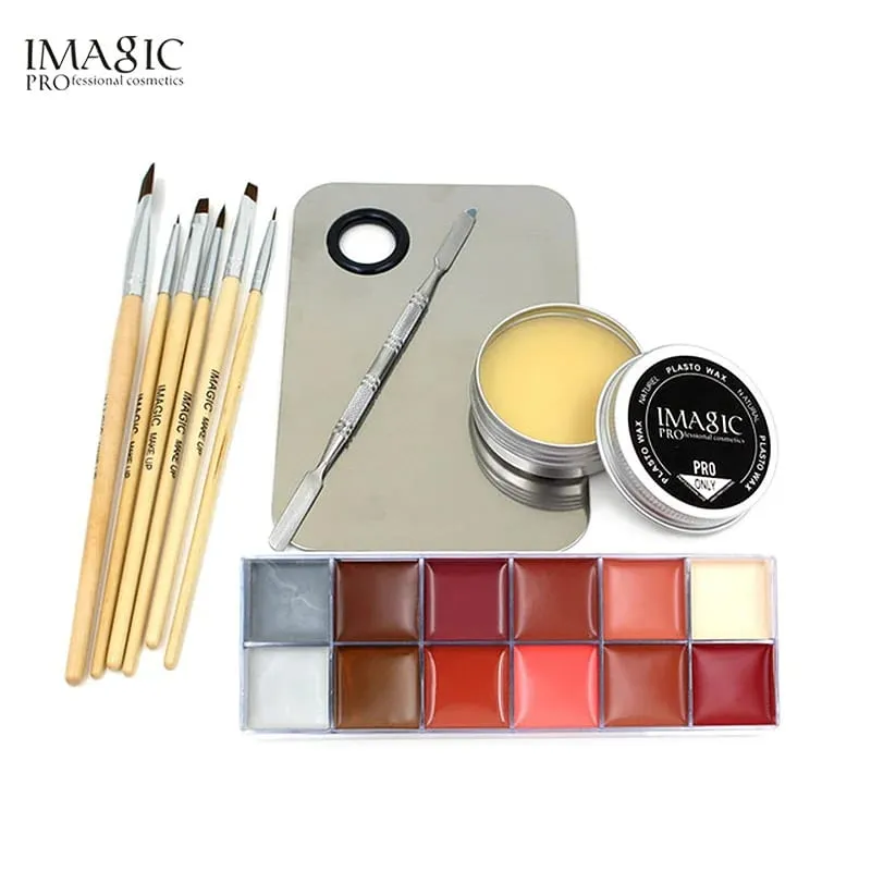 Professional Makeup Cosmetics 1 X12 Colors Body Painting+Skin Wax+professional makeup remover Makeup Set Tools