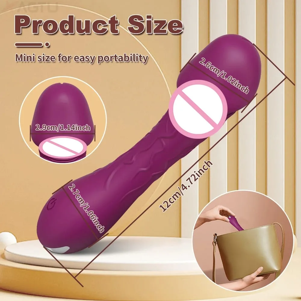 Mini Dildo Vibrator Beginner Vagina G-Spot Vibrator for Women Clitoris Nipples Stimualtor Female Masturbator Sex Toy for Women